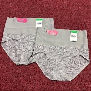 2 Pair Maidenform Tame Your Tummy Firm Control Cool Comfort Brief DM0051 Large